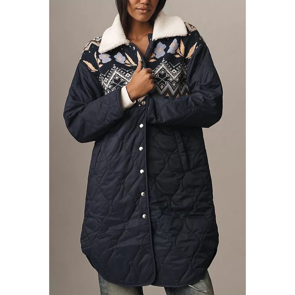 Anthropologie Fairisle Mix Liner Jacket - Picture 3 of 10